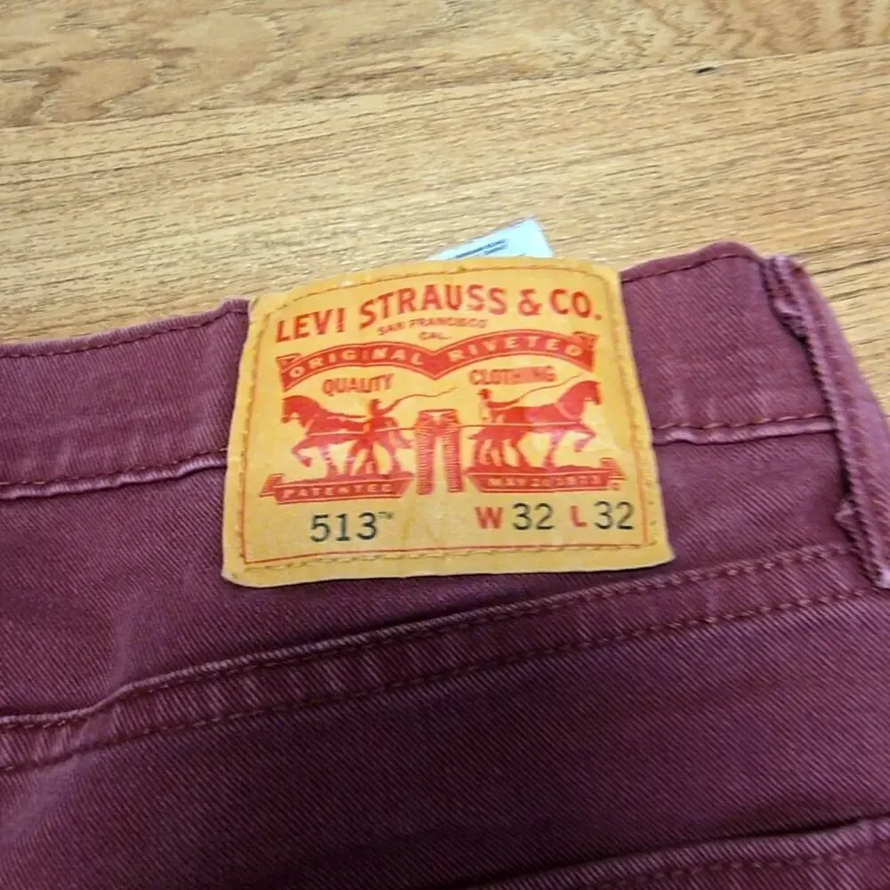 Levi's Mens Jeans Slim Fit Red Pruple Burgundy Denim 32x32